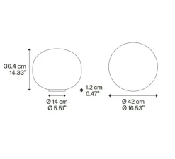 Lampe à poser, Volum 42, blanc brillant, dimmable, Ø42cm, H36,4cm - Lodes