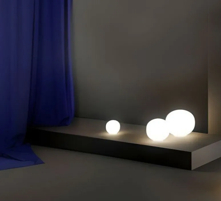 Lampe*Lodes Lampe à poser, Volum 14, , dimmable, Ø14cm, H13,7cm - blanc brillant