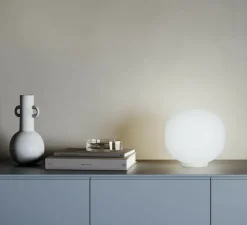 Lampe*Lodes Lampe à poser, Volum 22, , dimmable, Ø22cm, H21cm - blanc brillant