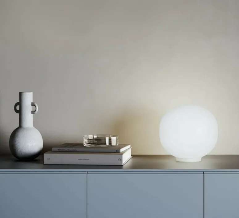 Lampe*Lodes Lampe à poser, Volum 22, , dimmable, Ø22cm, H21cm - blanc brillant