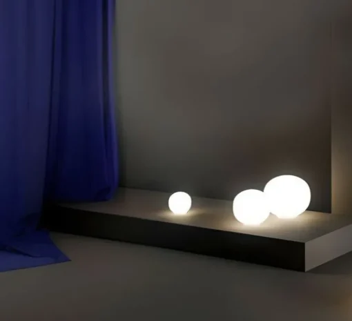 Lampe*Lodes Lampe à poser, Volum 22, , dimmable, Ø22cm, H21cm - blanc brillant