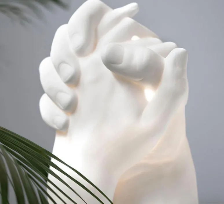 Lampe*Seletti Lampe à poser, With Me, , L21cm, H40,5cm - mains, blanc