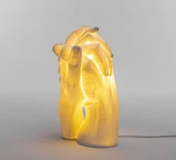 Lampe*Seletti Lampe à poser, With Me, , L21cm, H40,5cm - mains, blanc