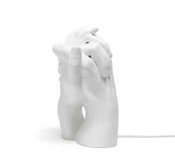 Lampe*Seletti Lampe à poser, With Me, , L21cm, H40,5cm - mains, blanc