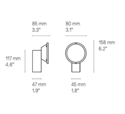 Lampe*CVL Lampe à poser, Wonder, , LED, dim, 2700k, 1100 lm, L11,2cm, H23cm - nickel poli et rouge foncé