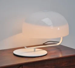 Lampe*Oluce Lampe à poser, Zanuso, , Ø42cm - blanc