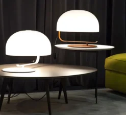 Lampe*Oluce Lampe à poser, Zanuso, , Ø42cm - blanc