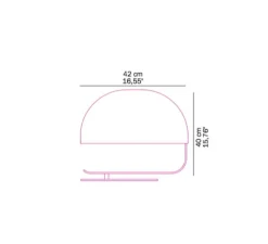 Lampe*Oluce Lampe à poser, Zanuso, , Ø42cm - blanc