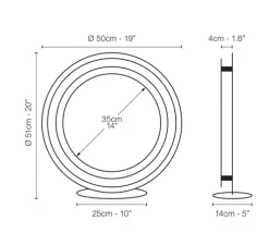 Lampe à poser, Zepto, blanc, LED, dim, 2700K, 1056 lm, L50cm, H51cm - Le Deun