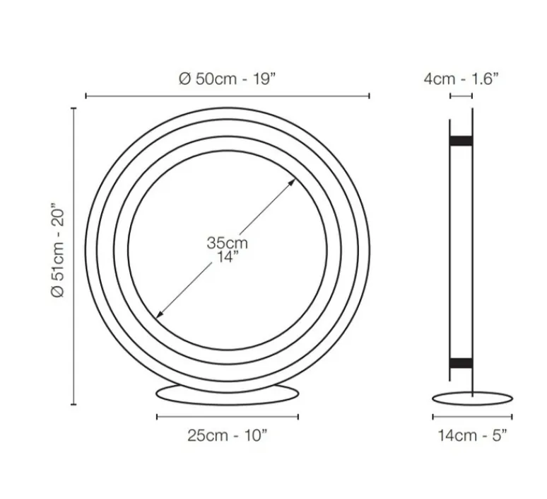 Lampe*Le Deun Lampe à poser, Zepto, , LED, dim, 2700K, 1056 lm, L50cm, H51cm - bronze clair