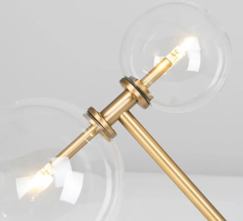 Lampe*Schwung Lampe à poser, Zosia, , L40cm, H44cm - Laiton laqué bruni