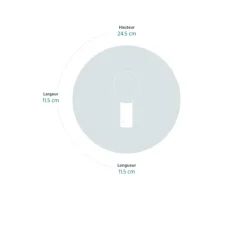 Lampe*Fermob Lampe, Baladeuse, APLÔ, , IP54, 3000 à 6000K, 70lm, Ø11.5cm, H24.5cm - carbone