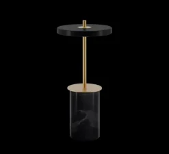 Lampe, Baladeuse, Asteria Move mini, Marbre noir, LED, dim, 2600K, 124 lm, Ø12cm, H25,5cm - Umage