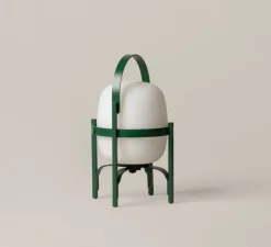 Lampe, Baladeuse, Cestita Alubat, vert anglais, IP65, LED, dim, 2700K, 313 lm, Ø22cm, H36cm - Santa & Cole