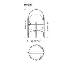 Lampe*Santa & Cole Lampe, Baladeuse, Cestita Alubat, , IP65, LED, dim, 2700K, 313 lm, Ø22cm, H36cm - noir