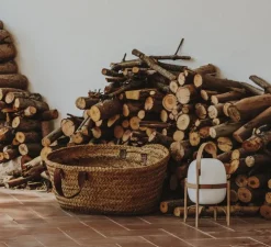 Lampe, Baladeuse, Cestita Bateria, bois, LED, dim, 2700K, 313 lm, Ø22cm, H36cm - Santa & Cole