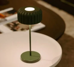 Lampe*Atelier Pierre Lampe, Baladeuse, Dentelles Bistro, , LED, dim, 3000K-6000K, 200lm, Ø12cm, H28cm - olive