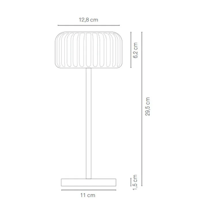 Lampe*Atelier Pierre Lampe, Baladeuse, Dentelles Bistro, , LED, dim, 3000K-6000K, 200lm, Ø12cm, H28cm - olive