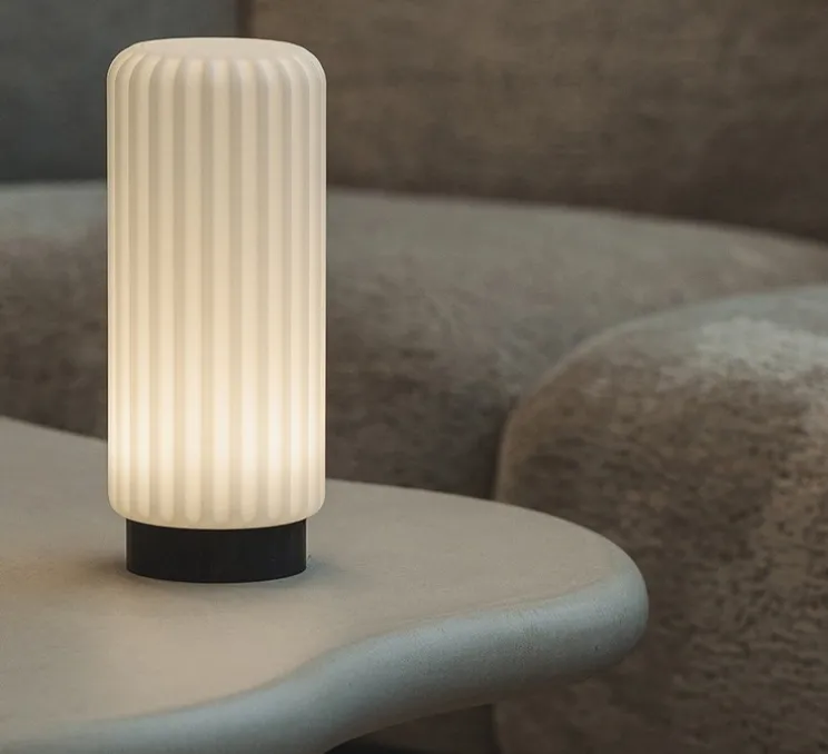 Lampe, baladeuse d'extérieur, Dentelles H29, noir, IP65, LED, 3000K, 100lm, Ø12cm, H29cm - Atelier Pierre