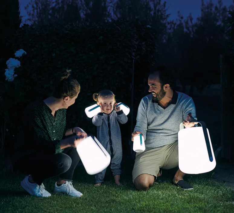 Lampe*Fermob Lampe, Baladeuse, d'extérieur, BALAD, , H38cm, Ø28cm, LED, IP44, 2300,4000,6000K, 40lm - bleu acapulco
