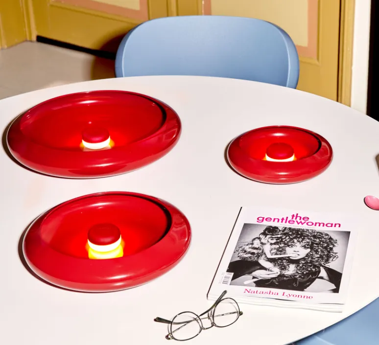 Lampe*Fatboy Lampe, Baladeuse, d'extérieur, Oloha Lobby Small, , IP55, LED, 2200K, 200 lm, L22,5cm, H6,1cm - rouge