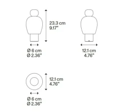 Lampe, Baladeuse, Easy Peasy Kelp, vert & or rose, verre teinté miel, LED, dim, 2700K, 380 lm, Ø12,1cm, H23,3cm - Lodes