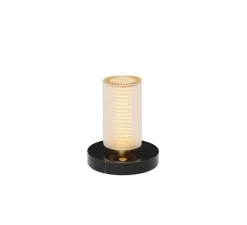 Lampe*DCW éditions Paris Lampe, Baladeuse, Frechin à table, , LED, dim, 2200K, 100 lm, Ø13cm, H16,6cm - marbre noir, finition or