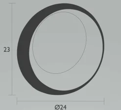 Lampe, Baladeuse, Hoopik, gris lalipi, IP42, LED, dim, 4000K, 200 lm, Ø24cm, H23cm - Fermob