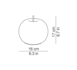 Lampe, baladeuse, Kushi 16 Mobile, blanc, noir, LED, Ø16cm, H17cm - KDLN