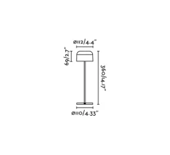 Lampe, Baladeuse, Mavis 360, jaune, IP54, LED, dim, 2700K, 225 lm, Ø11,2cm, H36cm - Faro
