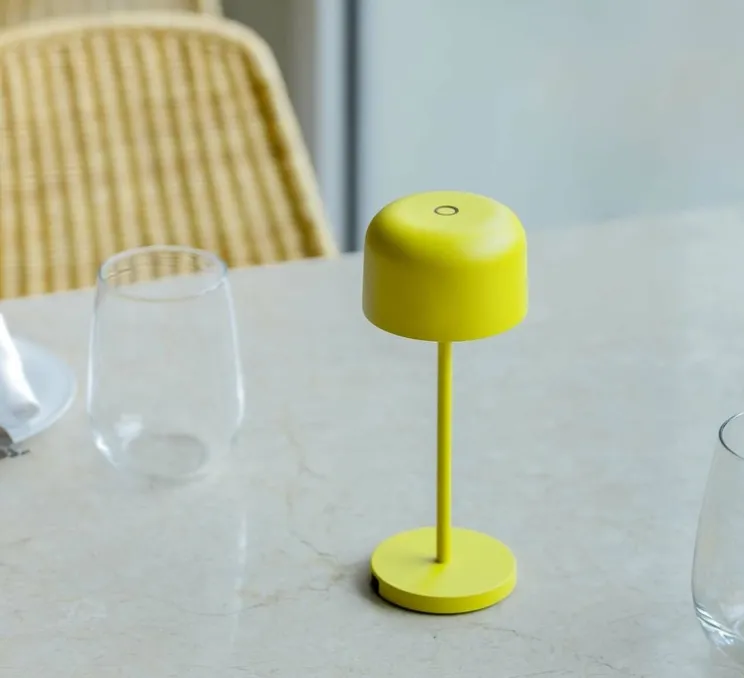 Lampe, Baladeuse, Mavis 200, jaune, IP54, LED, dim, 2700K, 150 lm, Ø8,05cm, H20cm - Faro