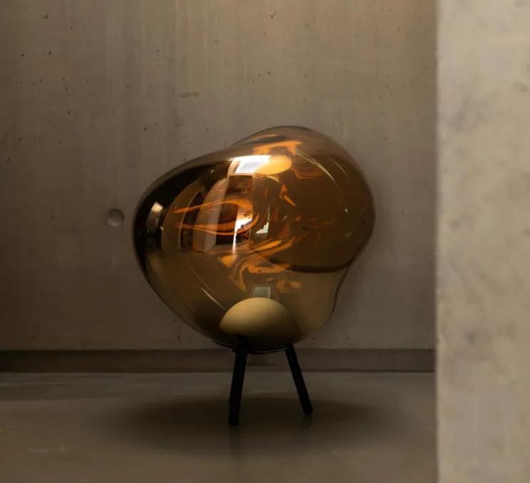 Lampe, Baladeuse, Melt Large, doré, IP44, LED, dim, 3000K, 500 lm, Ø50cm, H57cm - Tom Dixon