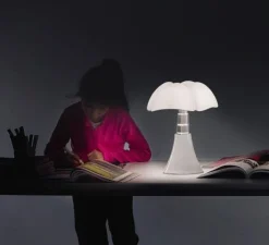 Lampe*Martinelli Luce Lampe, baladeuse, MINI PIPISTRELLO SANS FIL, , LED, Ø27cm, H35cm - blanc