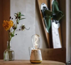 Lampe*Humble Lampe, Baladeuse, One, , Ø8,5cm, H19,5cm - marbre blanc