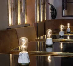 Lampe*Humble Lampe, Baladeuse, One, , Ø8,5cm, H19,5cm - marbre blanc