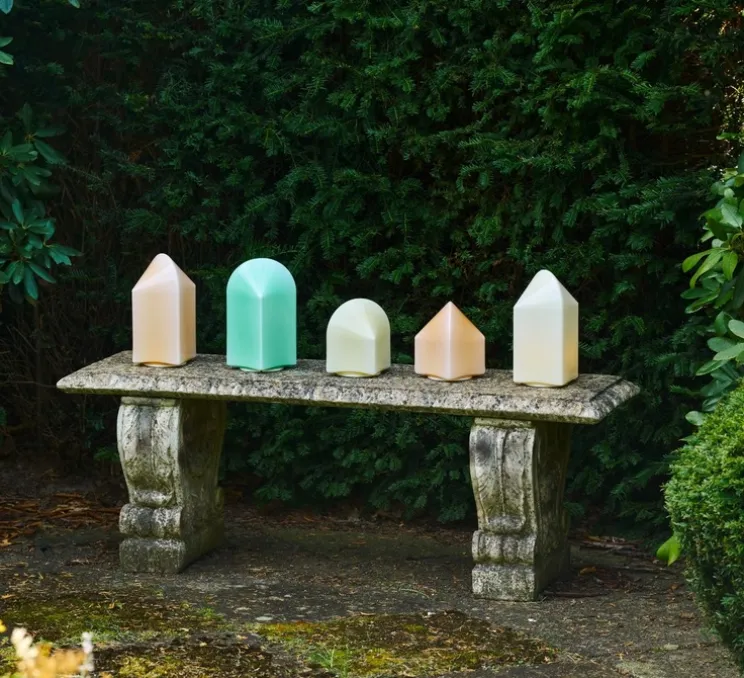 Lampe, Baladeuse, Parade portable, blanc nacré, IP44, L15,5cm, H24cm - HAY