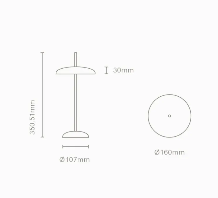 Lampe, Baladeuse, Porte, rouge, IP43, LED, dim, 2300-2700-3000K, 400 lm, Ø16cm, H35cm - Nexia