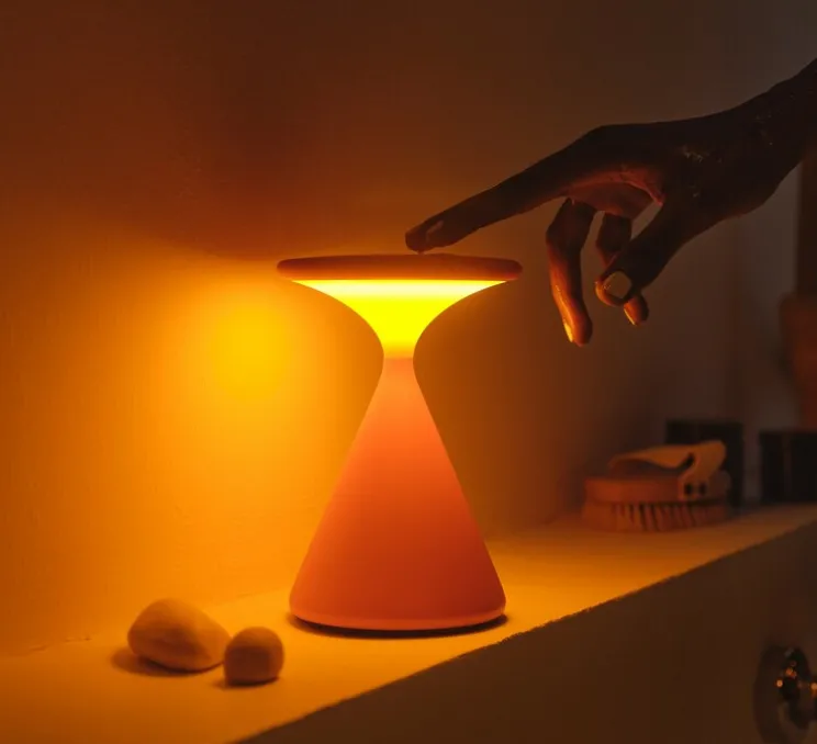 Lampe, Baladeuse, Salt, orange sanguine, IP21, LED, dim, 2700K, 450 lm, Ø12,8cm, H19cm - GRAU