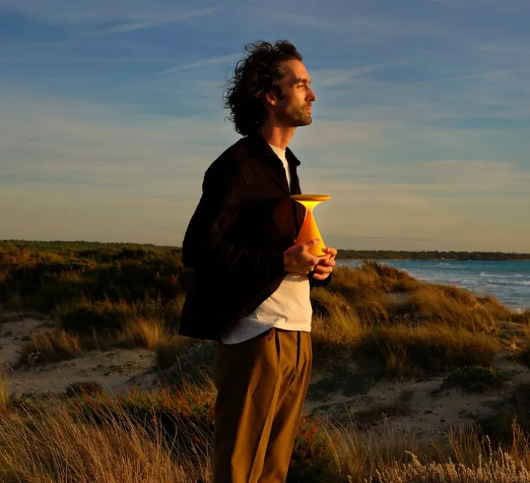 Lampe, Baladeuse, Salt, orange sanguine, IP21, LED, dim, 2700K, 450 lm, Ø12,8cm, H19cm - GRAU