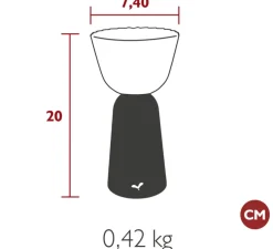 Lampe, Baladeuse, Swiing, carbone, IP54, LED, dim, 2700K, 35 lm, Ø10cm, H20cm - Fermob