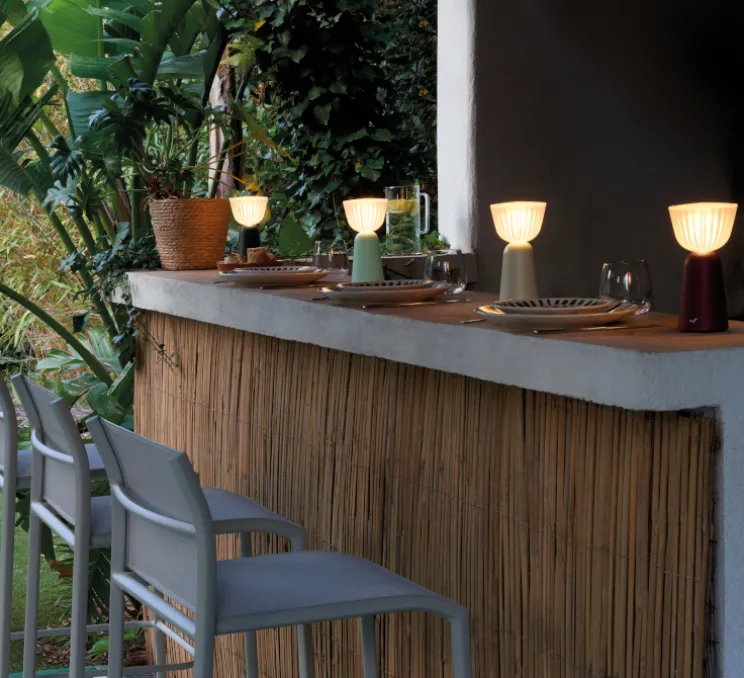 Lampe, Baladeuse, Swiing, gris argile, IP54, LED, dim, 2700K, 35 lm, Ø10cm, H20cm - Fermob