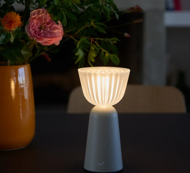 Lampe, Baladeuse, Swiing, gris argile, IP54, LED, dim, 2700K, 35 lm, Ø10cm, H20cm - Fermob