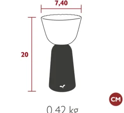 Lampe, Baladeuse, Swiing, gris argile, IP54, LED, dim, 2700K, 35 lm, Ø10cm, H20cm - Fermob