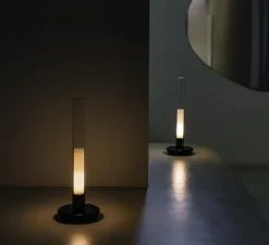 Lampe, Baladeuse, Sylvestrina, noir, IP44, LED, dim, 2200K, 55 lm, Ø11,3cm, H35,5cm - Santa & Cole