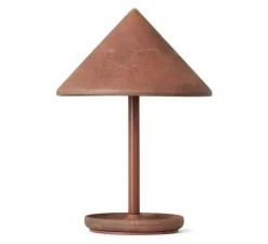 Lampe, Baladeuse, Terra, rouge rouille, marc de café recyclé, IP44, LED, dim, 2700K, 230 lm, Ø17,5cm, H25cm - Mater