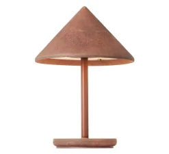 Lampe, Baladeuse, Terra, rouge rouille, marc de café recyclé, IP44, LED, dim, 2700K, 230 lm, Ø17,5cm, H25cm - Mater