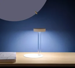Lampe, Baladeuse, TeTaTeT Flûte, transparent, blanc, LED, 2700K, 180lm, Ø11cm, H25cm - Davide Groppi