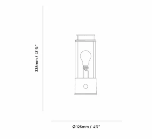 Lampe*Tala Lampe, Baladeuse, The Rugged Muse, , IP65, 2800K, 400lm, Ø12,5cm, H33,8cm - Argent