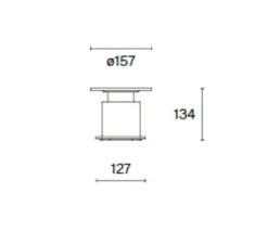 Lampe*Wastberg Lampe, Baladeuse, w241 Faro, , IP54, LED, dim, 2700K, 170 lm, L15,7cm, H13,4cm - gris brut