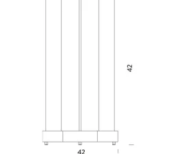 Lampe*Nemo Lighting Lampe, Cabanon, réédition Le Corbusier, , Ø21cm, H42cm - blanc, zinc noir
